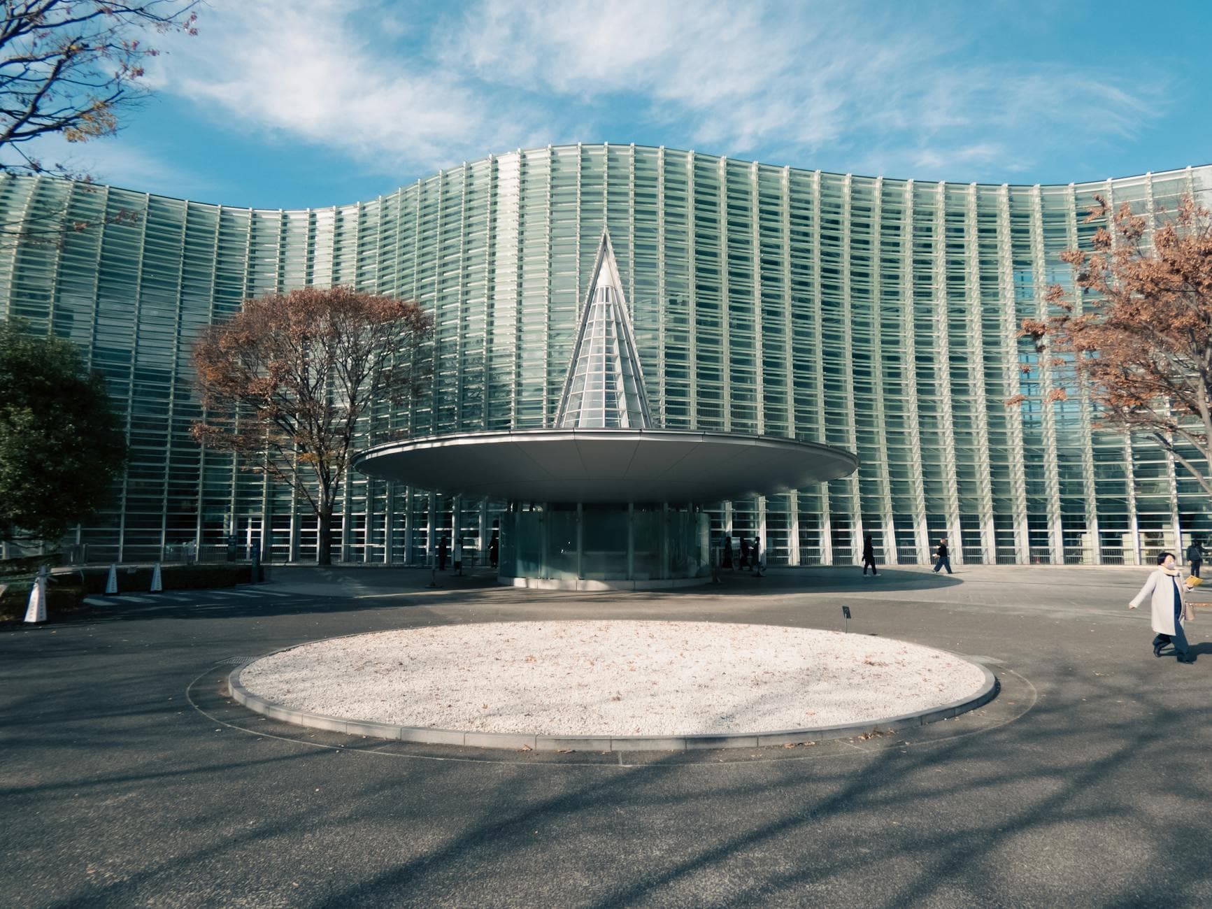 The National Art Center Tokyo undulating glass facade in Roppongi