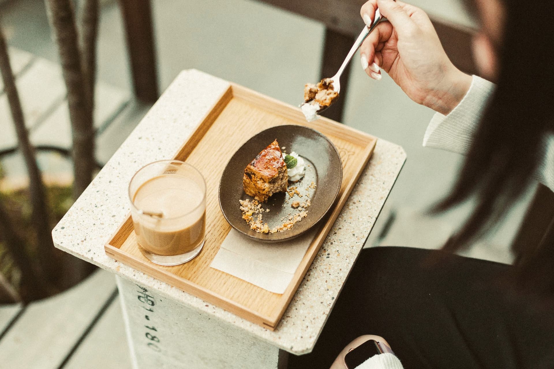 Coffee and Desert at Cafe in Tokyo